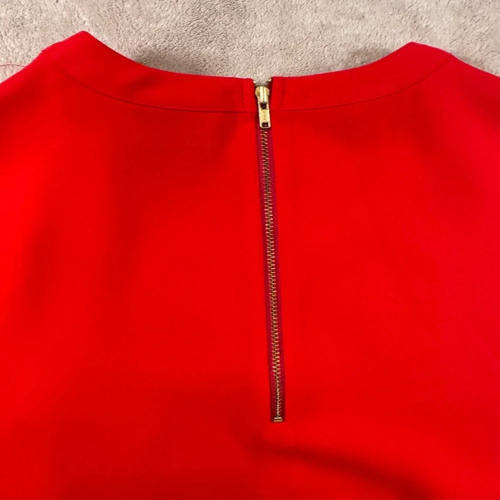 Boss Babe Colorblock Shift Dress Red Pink Wedding Party Career Minimalist‎ SZ 8
